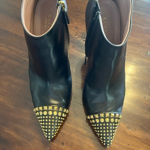Gucci Black Booties with Gold Rockstuds